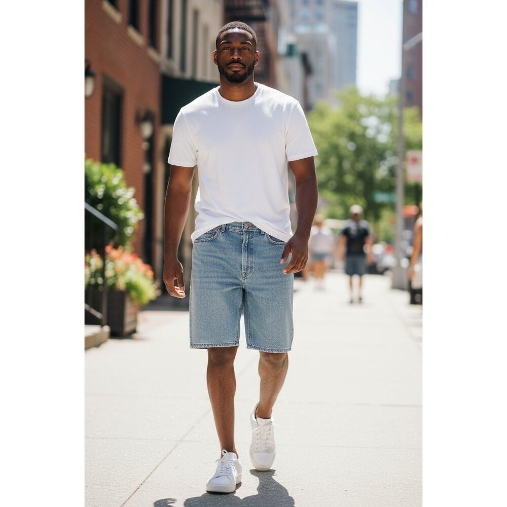 Levi's Men's 550 Vintage Relaxed Fit Denim Shorts Color: Light Wash Size: 40